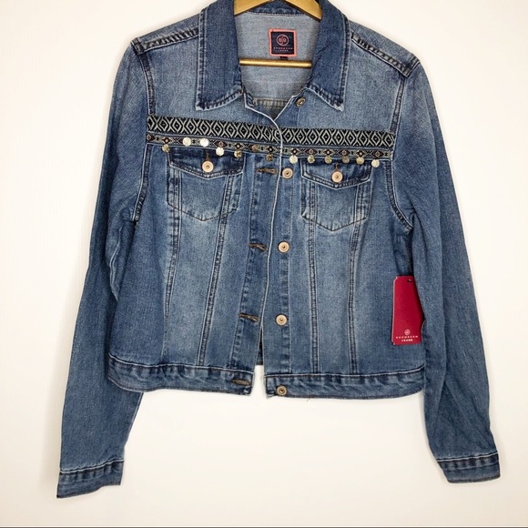 Boom Boom - NEW Carbon Tassel Denim Jacket - Picture 1 of 8